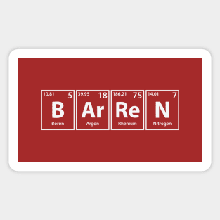 Barren (B-Ar-Re-N) Periodic Elements Spelling Sticker